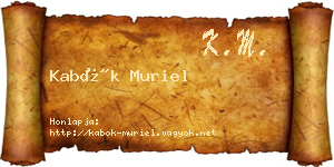 Kabók Muriel névjegykártya